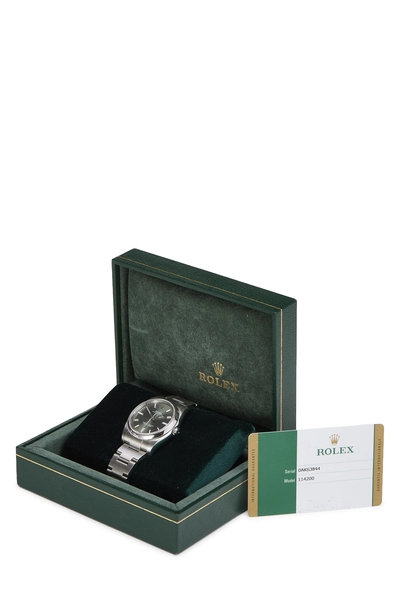 Green Stainless Steel Oyster Perpetual 114200 34mm, , large