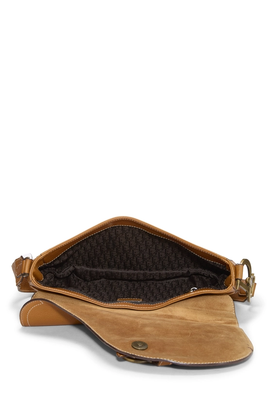 Brown Calfskin Saddle Messenger, , large image number 5