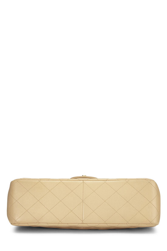 Beige Quilted Caviar New Classic Double Flap Jumbo, , large image number 4