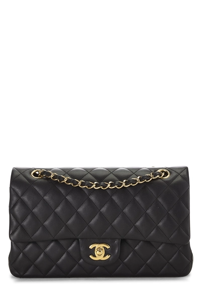 Chanel Black Quilted Lambskin Classic Double Flap Medium