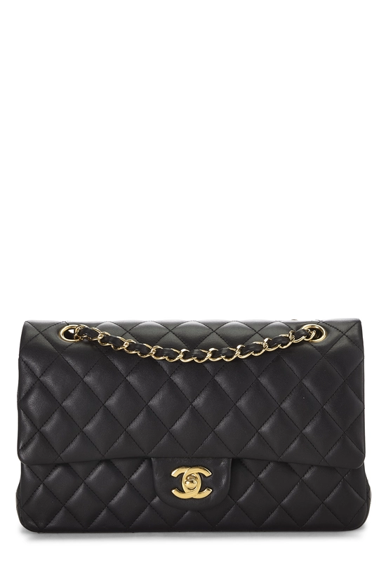 Black Quilted Lambskin Classic Double Flap Medium, , large image number 0