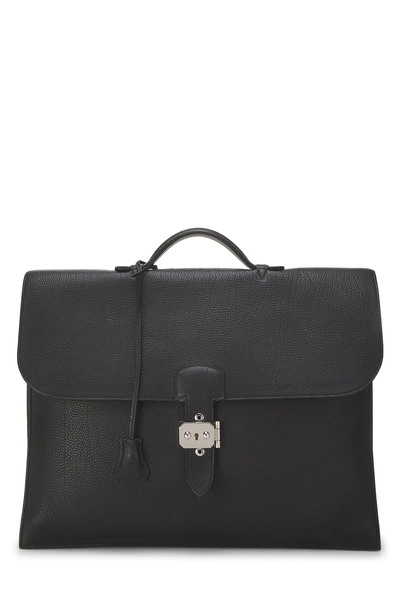 Hermès Black Togo Sac à Dépêches 38