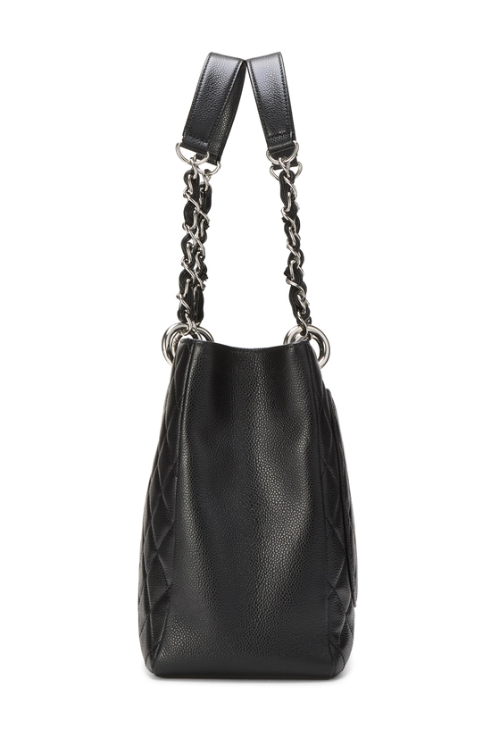 Black Quilted Caviar Grand Shopping Tote (GST), , large image number 2