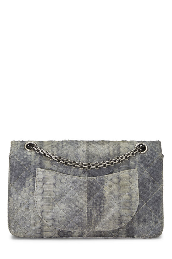 Grey Quilted Python 2.55 Reissue Flap 225, , large image number 4
