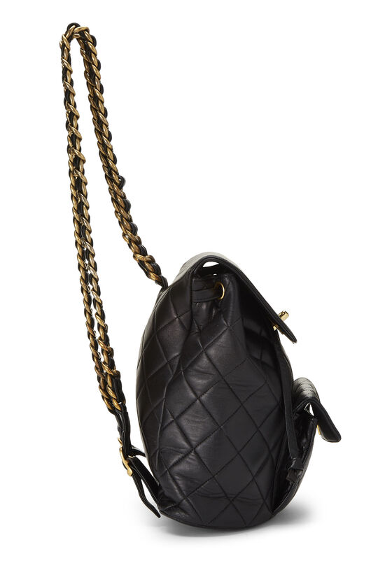 Chanel Black Quilted Lambskin 'CC' Classic Backpack Medium Q6B0NE1IK7120