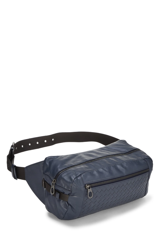 Navy Intrecciato Belt Bag, , large image number 1