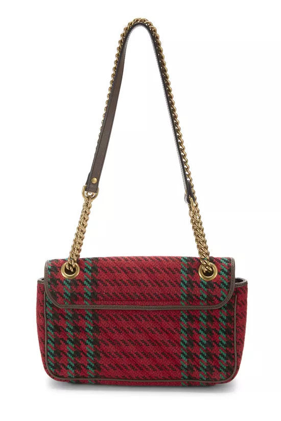 Red & Multicolored Tweed GG Marmont Shoulder Bag Small, , large image number 3