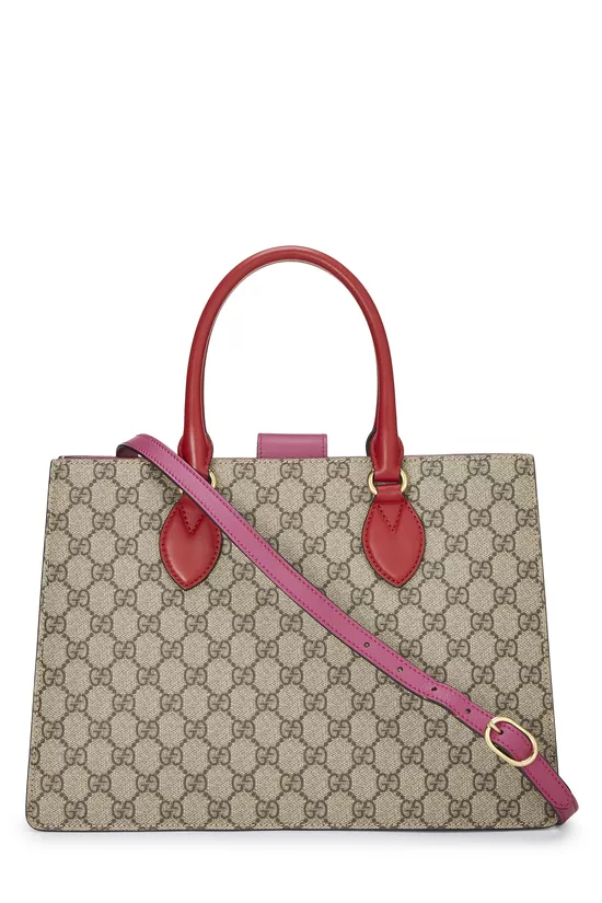 Multicolor GG Supreme Canvas Top Handle Tote, , large image number 3