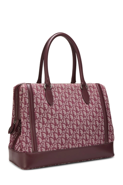 Christian Dior Burgundy Canvas Trotter Tote — photo 2