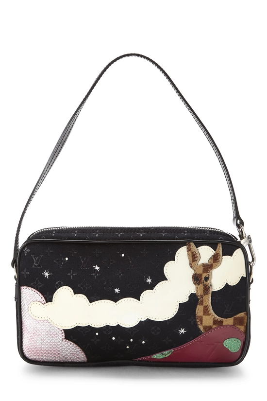 Black Monogram Patchwork Conte De Fees Pochette, , large image number 0