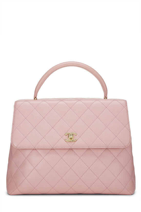 Pink Quilted Caviar Kelly, , large image number 0