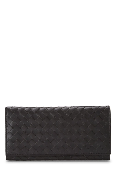 Brown Intrecciato Long Wallet