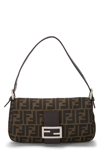 Brown Zucca Canvas Baguette