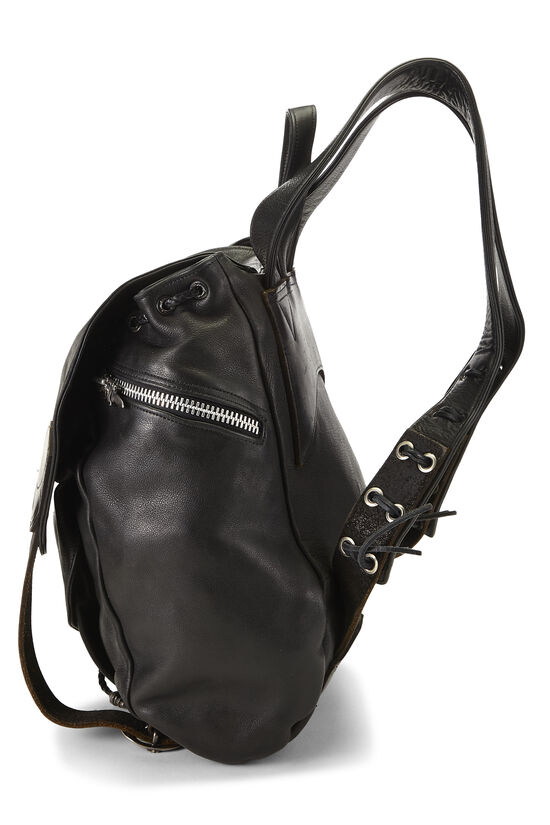 Black Leather Gunslinger Backpack, , large image number 2