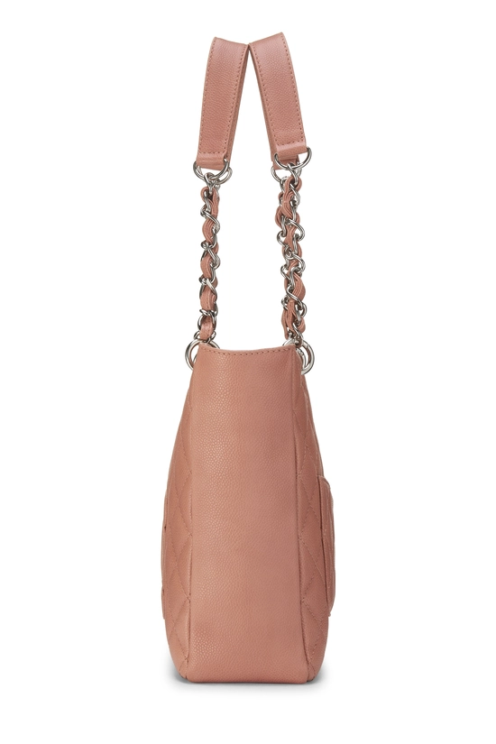 Pink Quilted Caviar Petite Shopping Tote (PST), , large image number 2