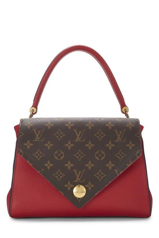 Red Monogram Leather Double V Bag, , large image number 0