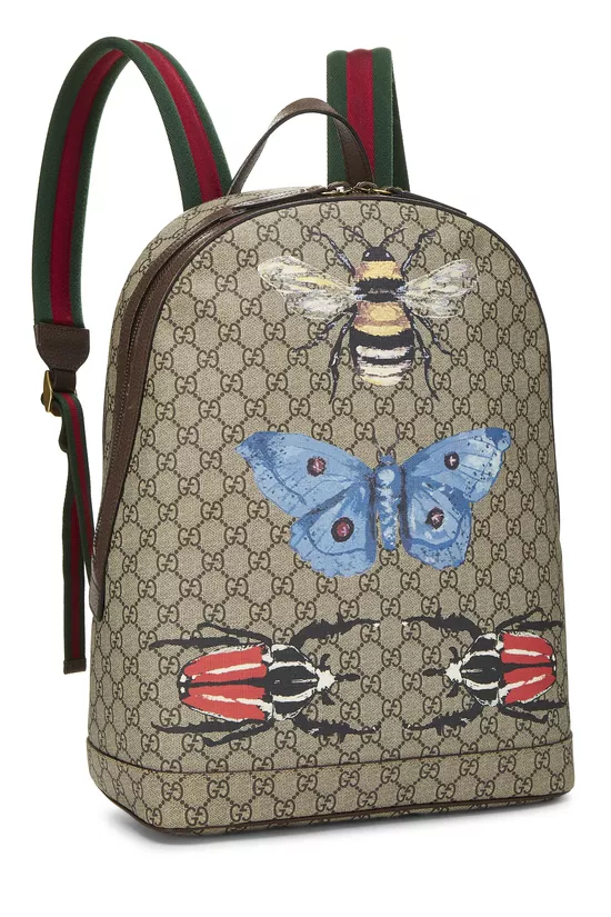 Brown GG Supreme Magnetismo Insect Backpack, , large image number 1