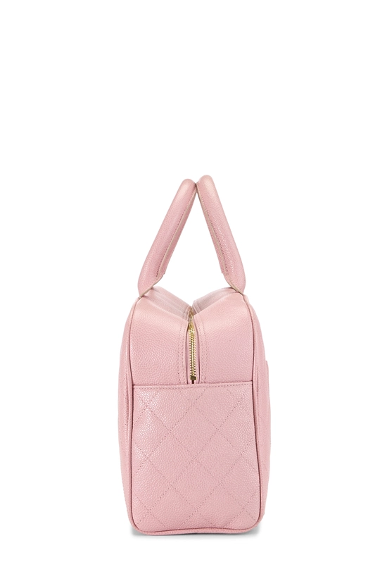 Pink Quilted Caviar Bowler Medium, , large image number 2