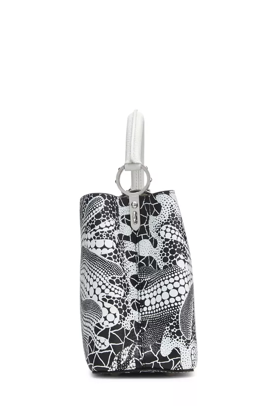 Pre-Owned LV x YK Black & White Taurillon Capucines MM QJB49Z3SMA000
