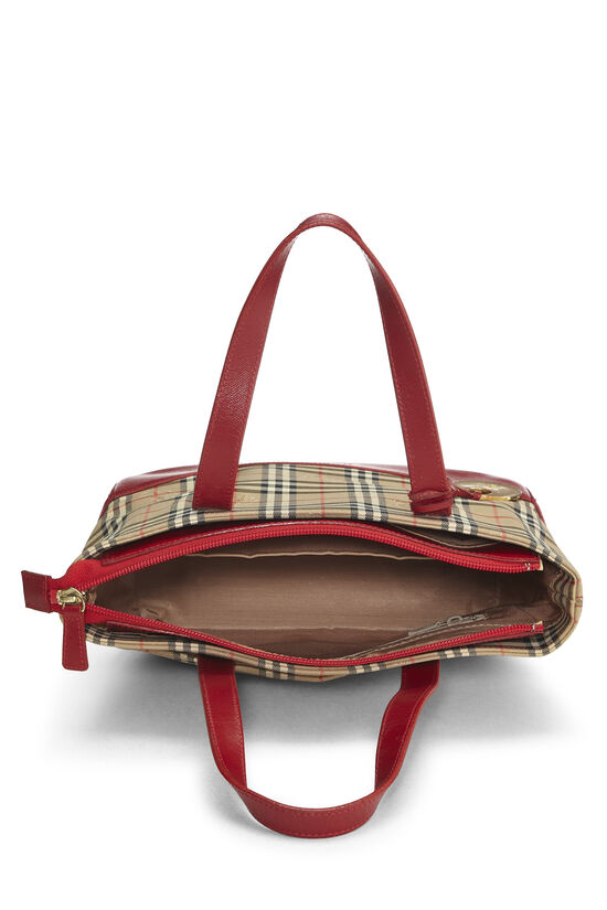 Red Haymarket Check Canvas Handbag Small, , large image number 5