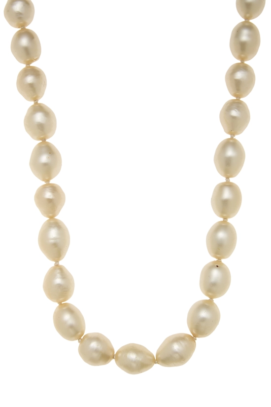 Gold & Faux Pearl Necklace, , large image number 1