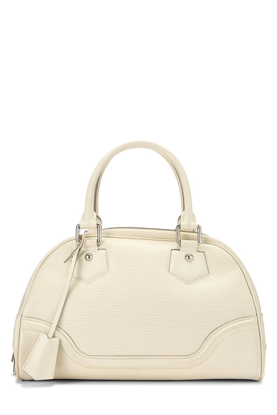 Louis Vuitton White Epi Bowling Montaigne PM