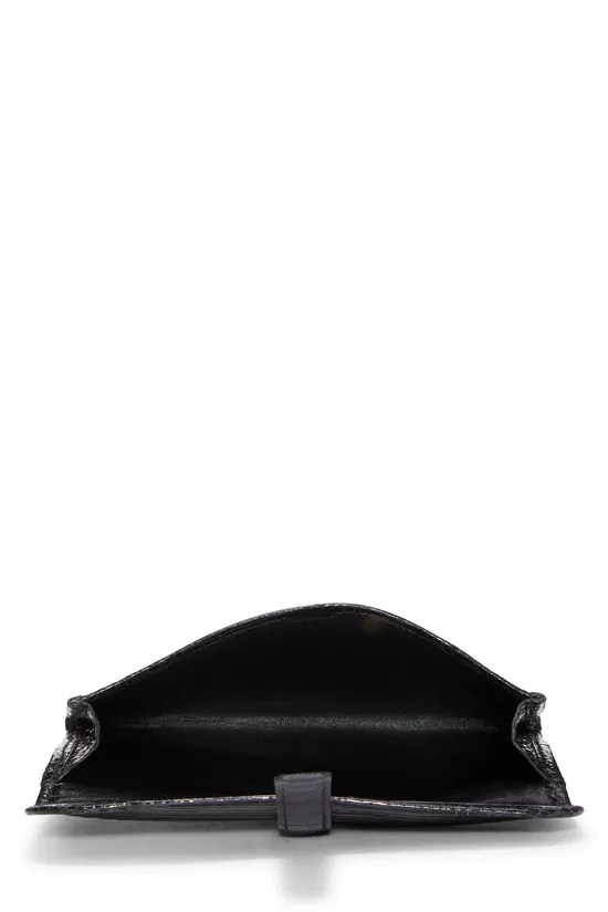 Black Crocodile Porosus Lisse Jige Mini, , large image number 3