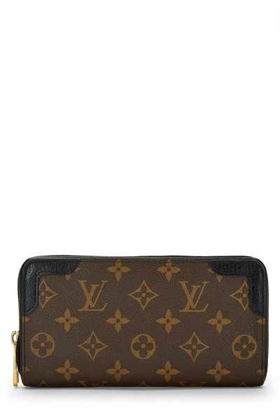 Black Monogram Canvas Retiro Zippy Continental Wallet