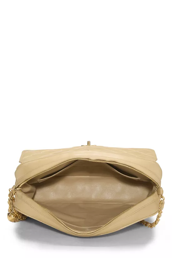 Beige Quilted Lambskin Pocket Camera Bag Large, , large image number 5
