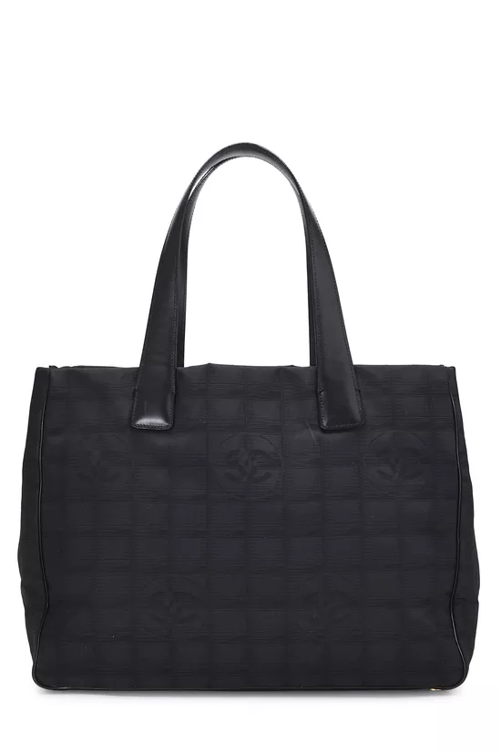 Black Nylon Travel Line Tote Medium, , large image number 3