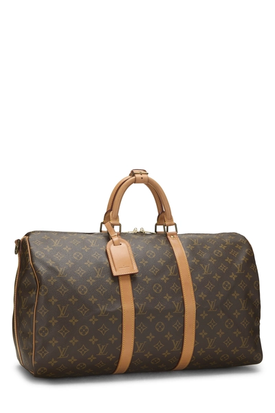 Monogram Canvas Keepall Bandouliere 50, , large