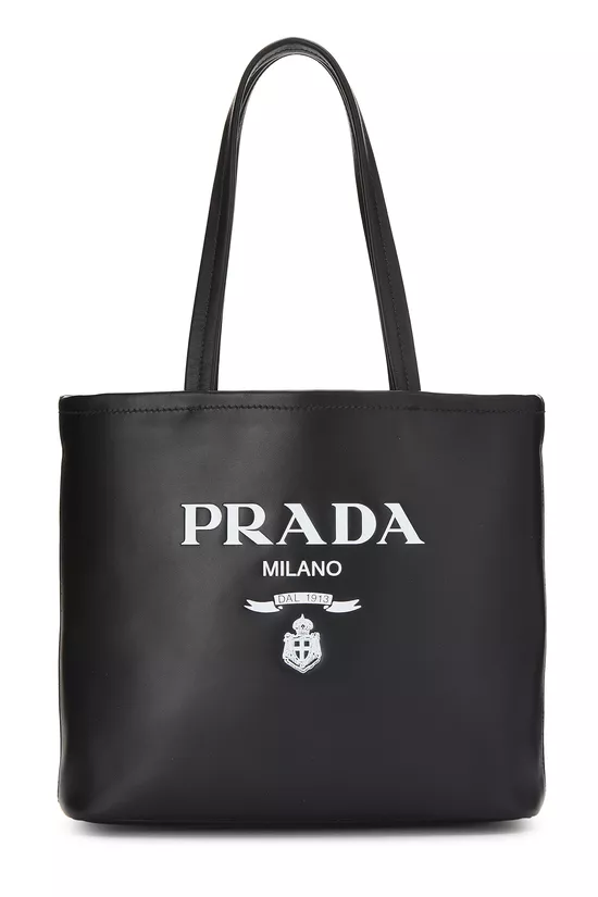 Black Calfskin Logo Tote Small, , large image number 0