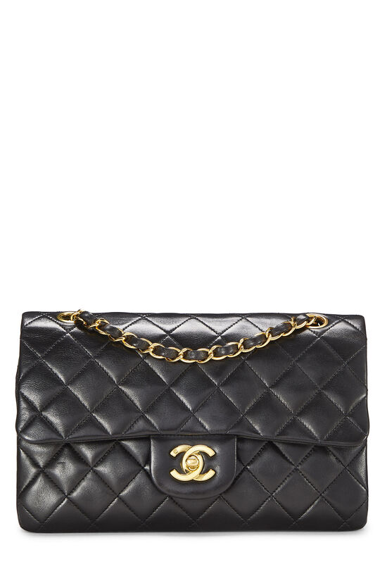 Black Quilted Lambskin Classic Double Flap Small, , large image number 0