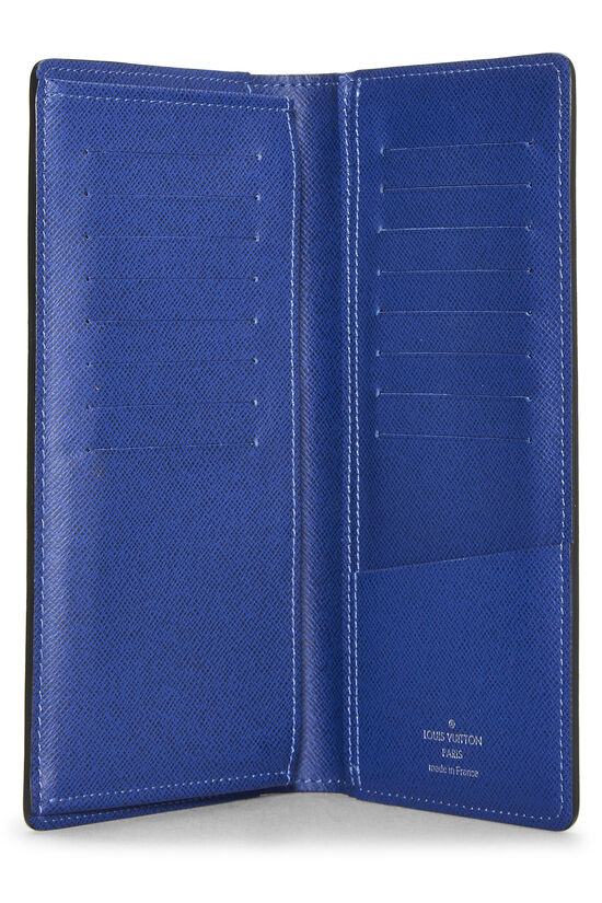 Pre-Owned Blue Monogram Taigarama Brazza Wallet QJA07U8TBB002