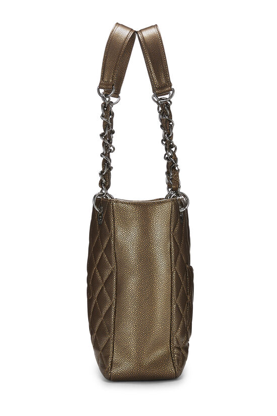 Chanel Brown Quilted Caviar Petite Shopping Tote (PST