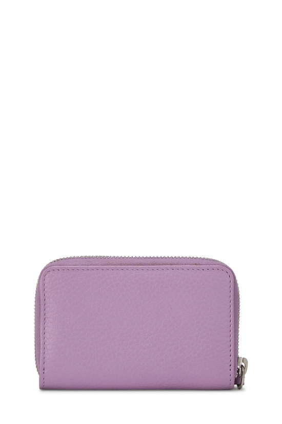 Purple Leather GG Marmont Zip Around Card Case, , large image number 2