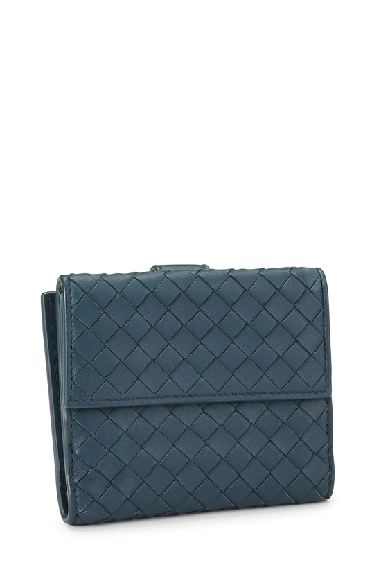 Green Intrecciato Compact Wallet, , large image number 1