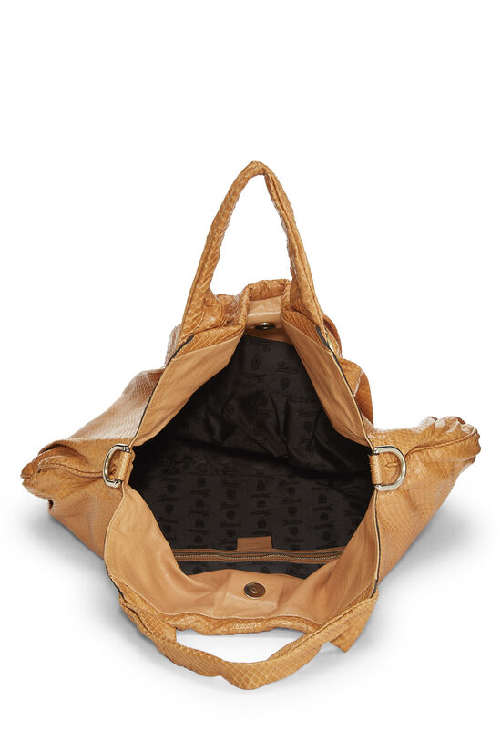 Tan Python Hysteria Tote Large, , large image number 6