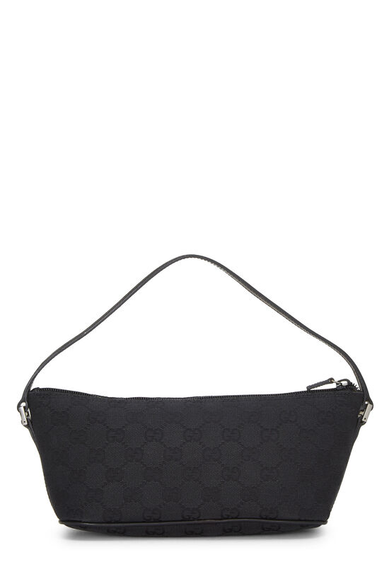 Black GG Canvas Boat Pochette, , large image number 3