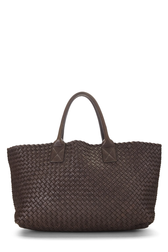 Brown Intrecciato Cabat Tote Medium, , large image number 0