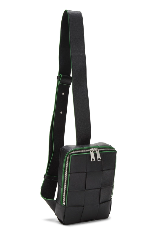 Navy Maxi Intrecciato Cassette Sling Bag Mini, , large image number 1
