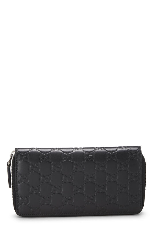 Black Guccissima Continental Zip Wallet, , large image number 0