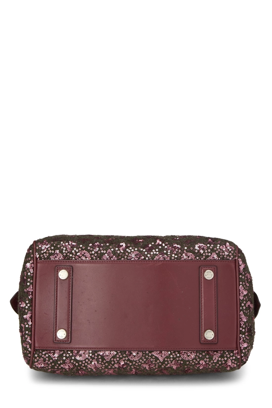 Burgundy Monogram Sequin Sunshine Express Speedy 30, , large image number 4