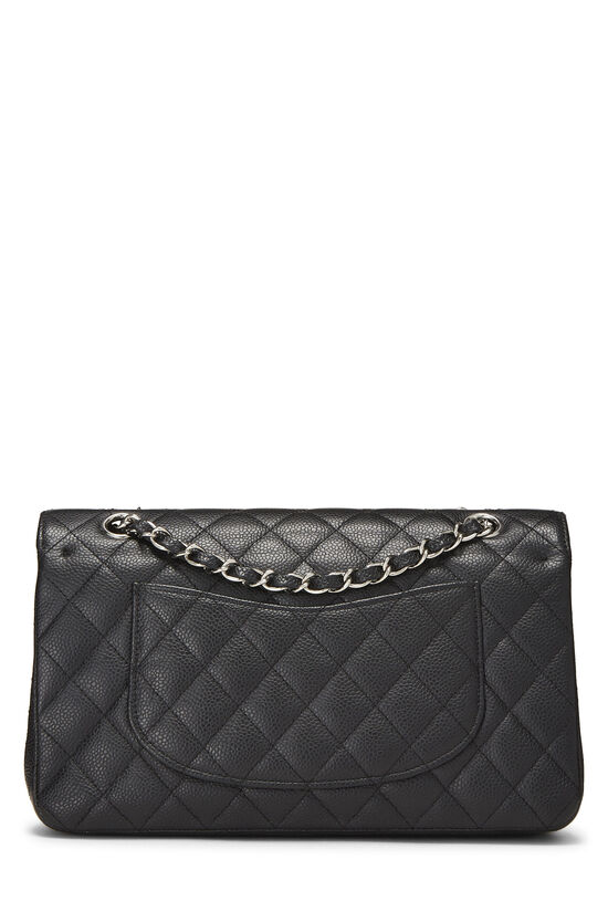 Black Quilted Caviar Classic Double Flap Medium, , large image number 3