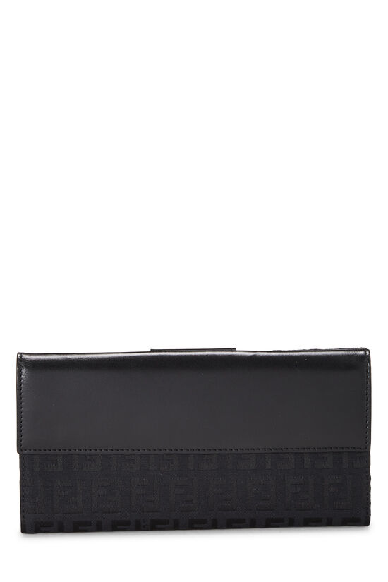 Black Zucchino Canvas Long Wallet, , large image number 2