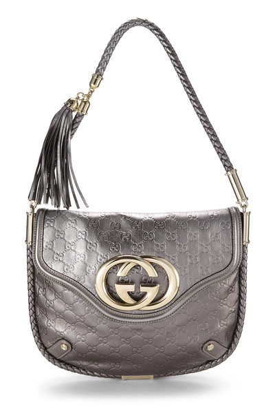Silver Metallic Britt Shoulder Bag