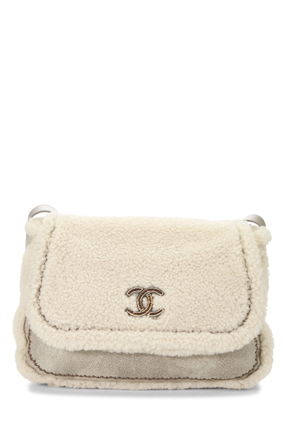 Paris-Salzburg White Shearling Austrian Messenger