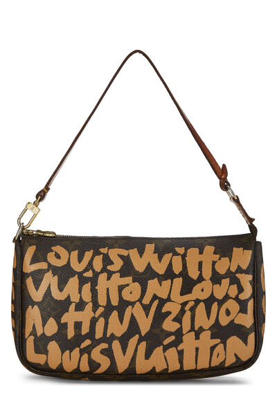 Stephen Sprouse x Louis Vuitton Beige Monogram Graffiti Pochette Accessoires