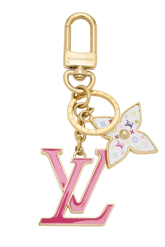 Takashi Murakami x Louis Vuitton White Multicolore Iconic Key Holder, , large image number 0