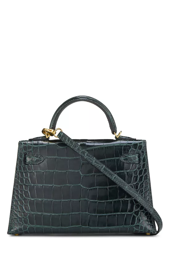 Vert Cypres Alligator Kelly Sellier 20 Mini NM, , large image number 3